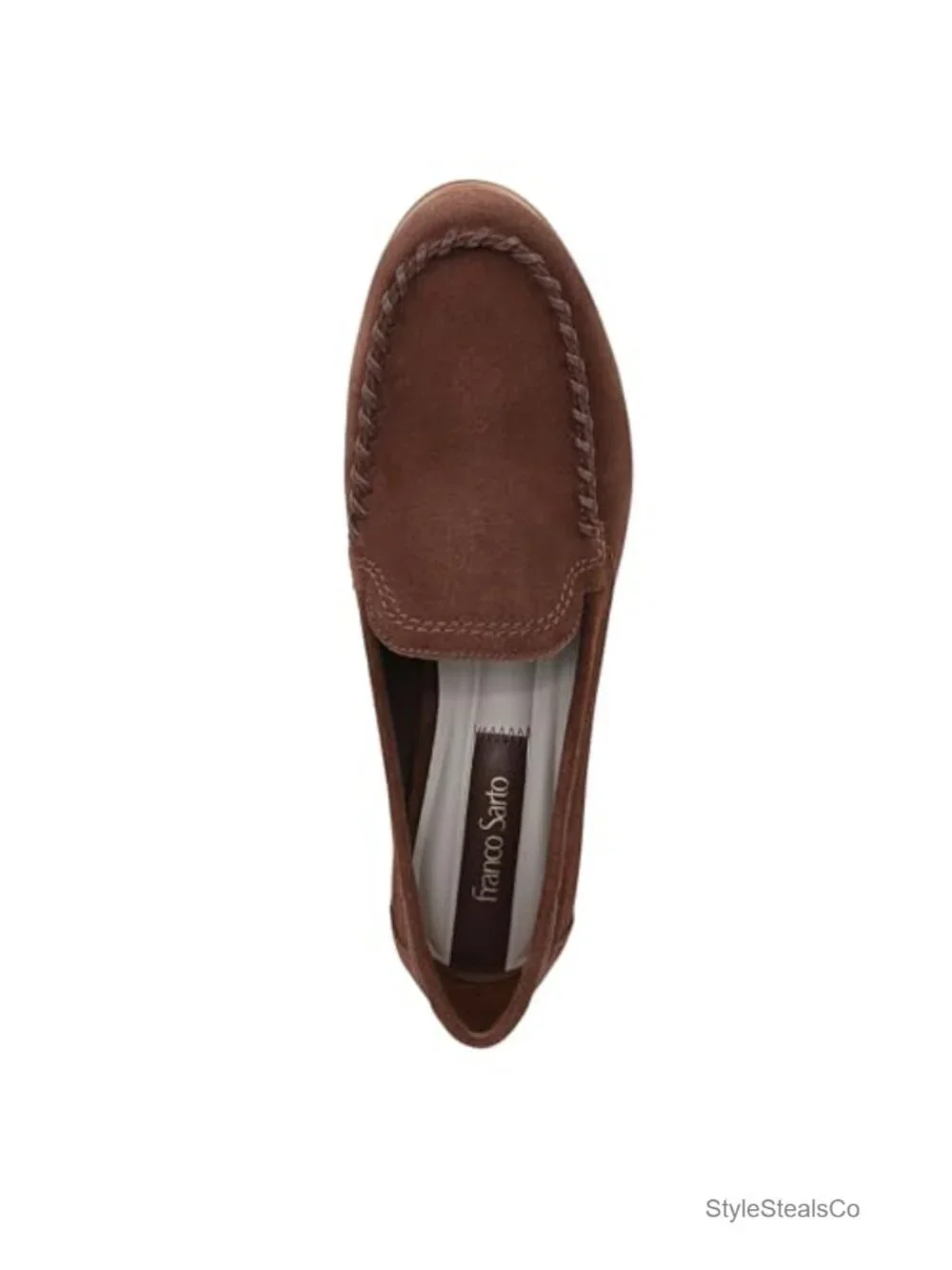 Suede Loafers Slip-Ons Mocc Round Toe Flat Casual Work Shoes